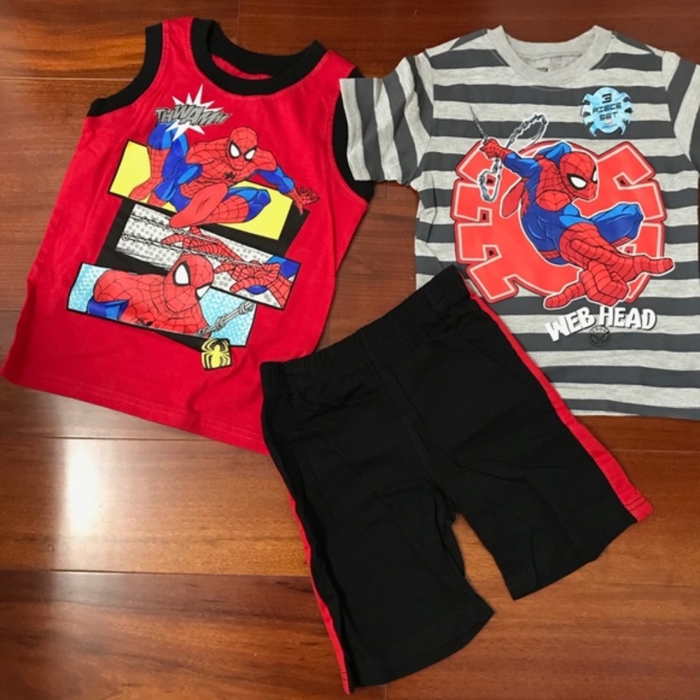 SPIDER-MAN WEB HEAD TODDLER 3 PIECE SHIRT - Picture 3 of 7